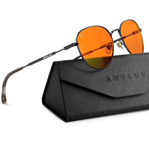 Image of ANYLUV Blue Light Blocking Glasses Men Women, Round Lightwight Blue Light Glasses Computer Screen for Eye Protection
