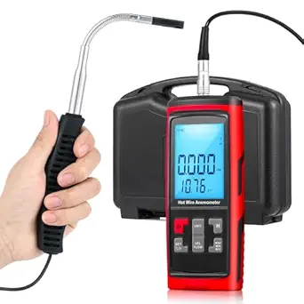 Bonvoisin Anemometer Wind Speed Meter, LCD Digital Wind Speed Monitor for Home and Outdoor Use (Hotwire Anemometer)