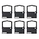 Printerfield Seamless Farbbandkassette in Schwarz für Oki ML182/390 und Oki182 5530SC/5630SP/8358SC/POS425 (6er Pack)