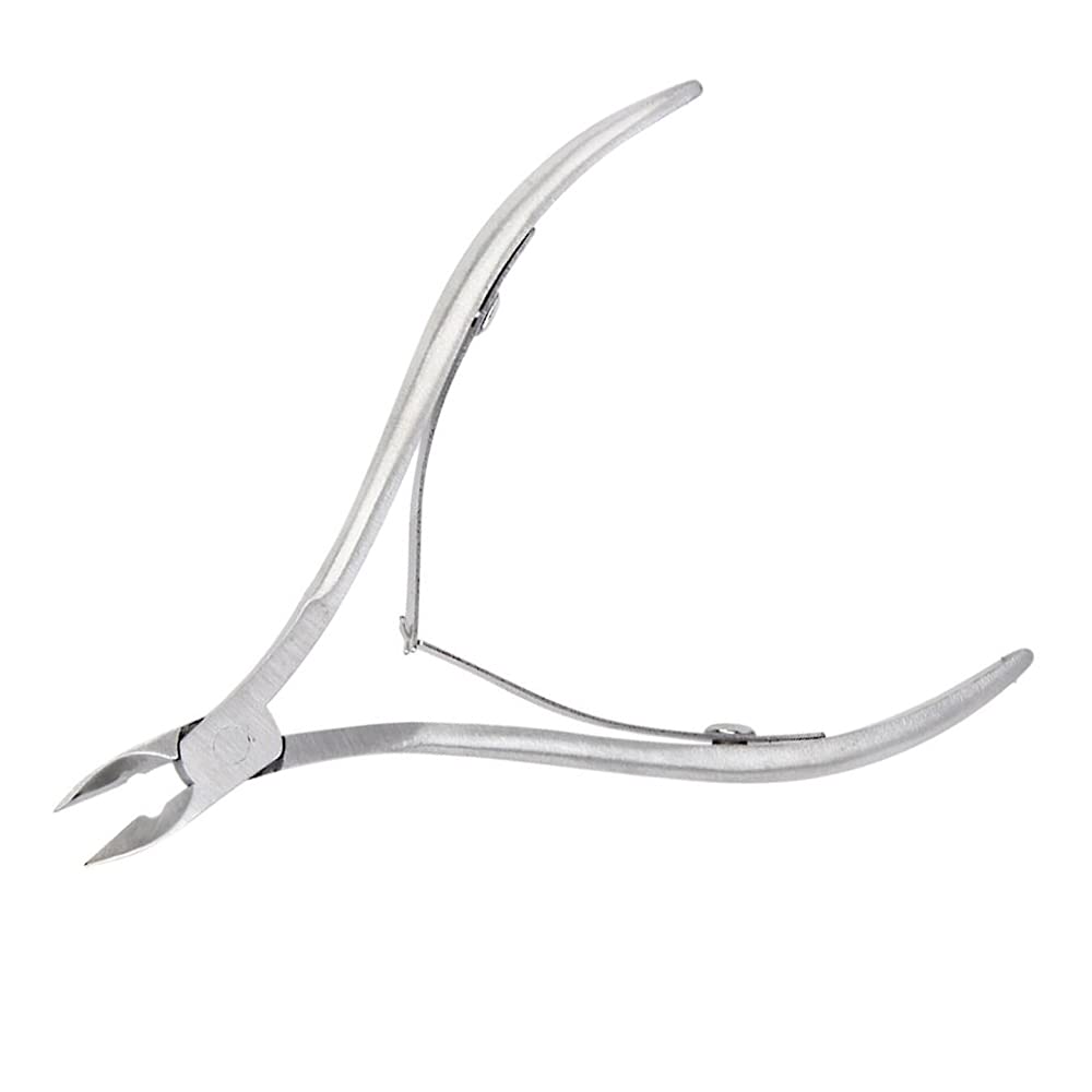 Nyamah Sales Stainless Steel Cuticle Nipper Cutter Nail Art Clipper Scissor Manicure Tool for Trimming Dead Skin (Siver_Color)-Pack of 1 2