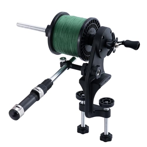 Goture Fishing Line Spooler for Fishing Reel, Available in Two Lengths Fishing Reel Line Spooler, Fits Spools up to 5.9 in Fishing Spooler, Adjustable Friction Machine Spooling Station System