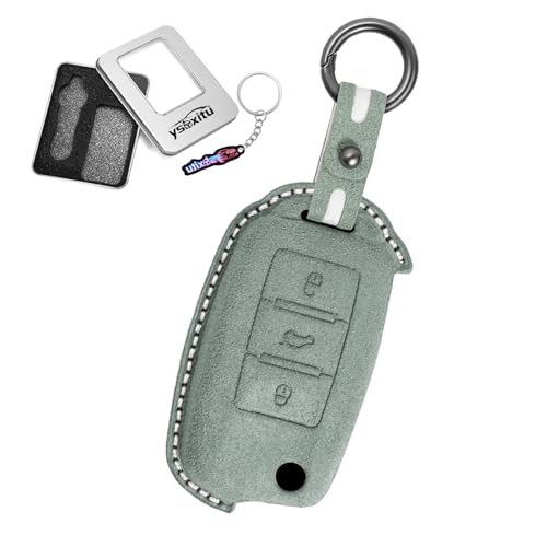 Étui clé VW Golf Skoda Octavia anti rayure cuir grainé
