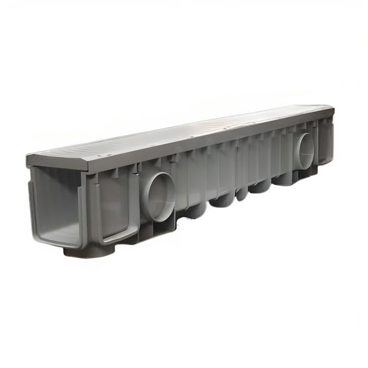 Kit Canal de Evacuación Desague Alta Resistencia y Rejilla - 1000x130x175 mm - Protección Radiaciones (Rejilla Transitable)
