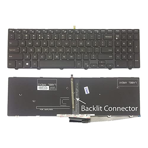 Image of Wefly Laptop Keyboard for Dell Inspiron 15 3000 5000 (3541 3542 3543) 5558 17 5000 5748 5749 5758 7557 7559 Latitude 3550 3560 3570 Vostro 3558 3559 Backlight