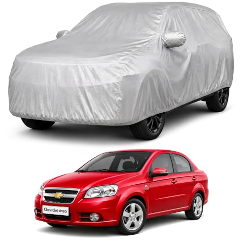 Image of Autofact Car Body Cover Compatible with Aveo | Custom Fit Car Cover | 100% Water-Resistant| Triple-Stitched Lightweight Fabric | Dustproof | Indoor & Outdoor Use | Elastic Bottom