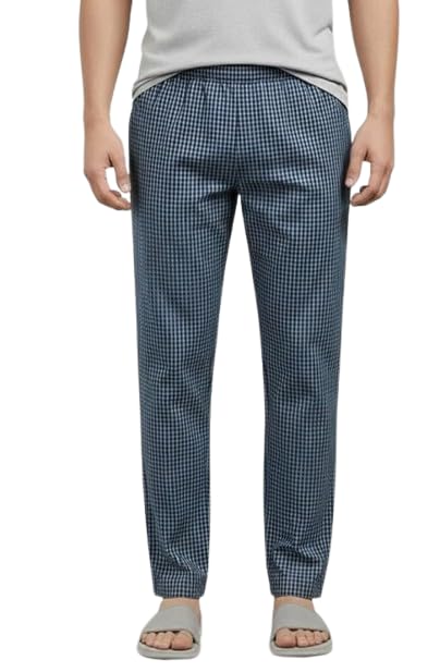 digital shopee Men's Cotton Checkered Pajama, Casual Loungewear, Comfortable Sleepwear, Pack of 1-picture-16