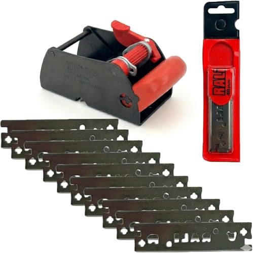 Pack Rabot Manuel RALI 105 avec 10 Lames de Rechange - Petit Rabot de Paume Professionnel | Zéro Affûtage | Fabrication Suisse