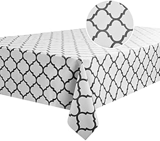 Amazon Brand - Umi Table Cloth - PVC Wipeable Clean Tablecloth, Waterproof Oilproof Plastic Table Cover Protector, for Home Kitchen Party Picnic, 14x270 CM