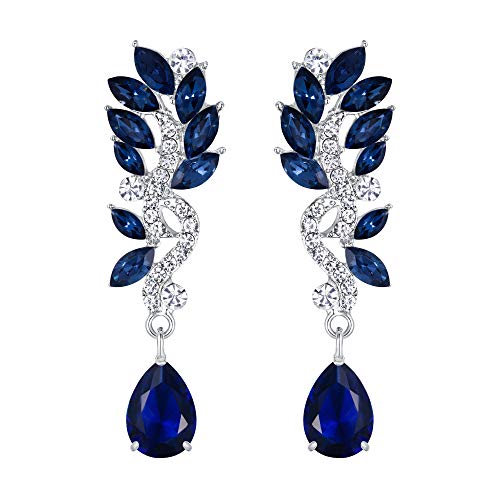 EVER FAITH Women's Austrian Crystal Bridal Chandelier Teardrop Dangle Earrings