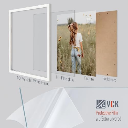 Image of VCK 22x28 Frame, White Wood Poster Frame for Wall Display, 1 Pack