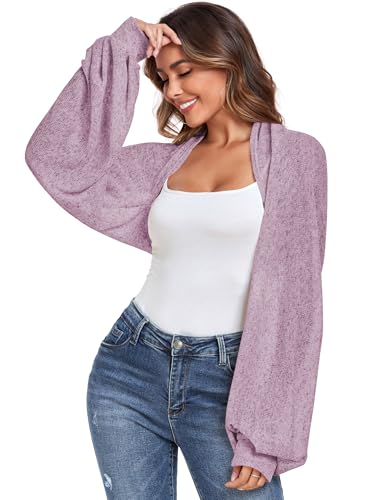 Image of ZAFUL Women's Sheer Shrug Y2K Long Sleeve Cardigans 2026 Irregular Tie Front Bolera