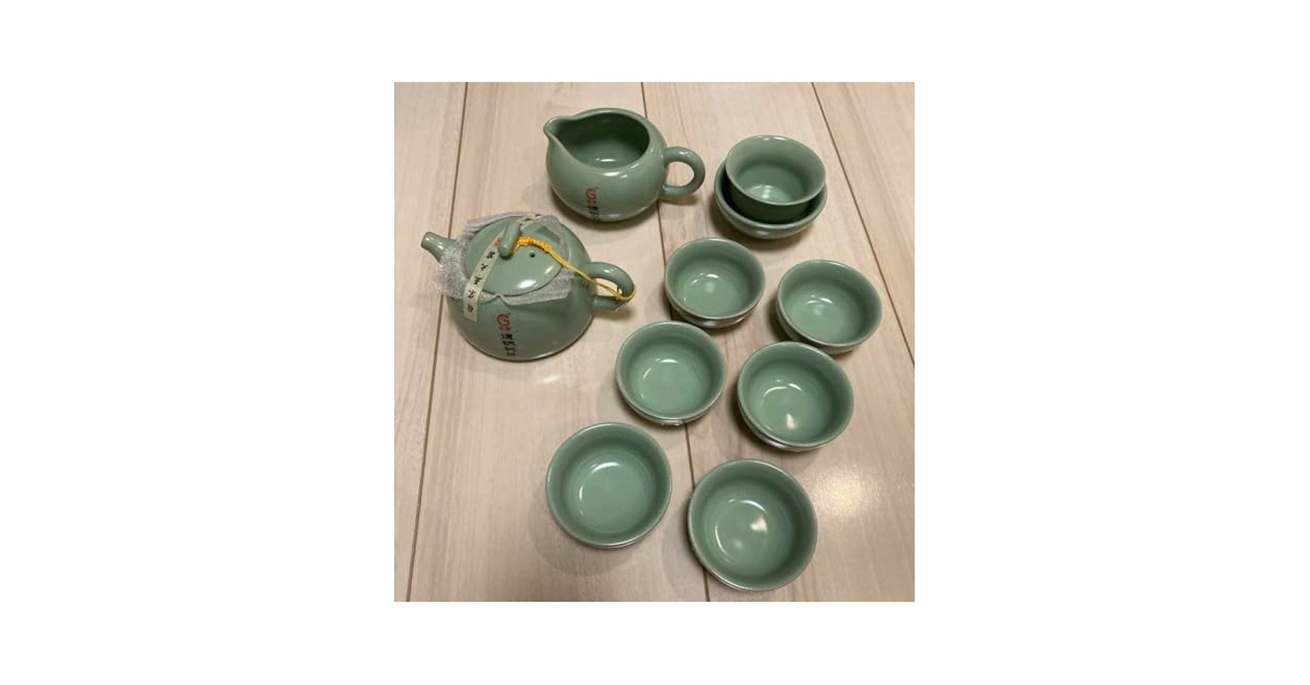 Amazon.co.jp: 中国 茶器セット 龍泉青磁 グリーン : ホーム