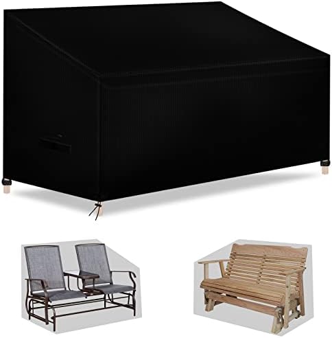 Schleuder Outdoor Glider Covers Waterproof, Patio Glider Covers,Glider Covers for Outdoor Furniture, Dustproof Anti-UV Multiple Sizes to Choice 420D Oxford Cloth-Black (44 * 30 * 35/24inch)