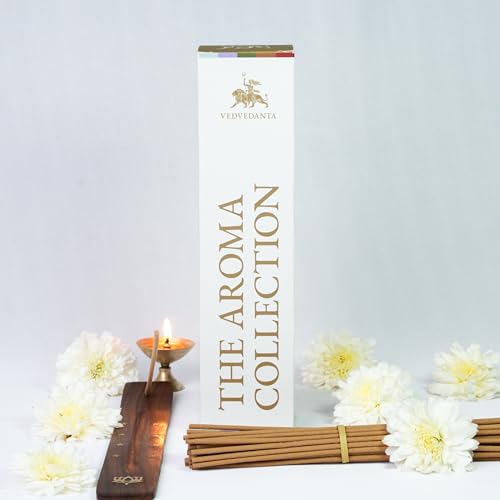 Image of The Aroma Collection Luxury Incense Sticks | 60 Bambooless Incense Sticks | Pure Sheesham Wood Stand | Long Lasting Fragrance | Complete Sensory Journey | Ethically Crafted, Pack of 2