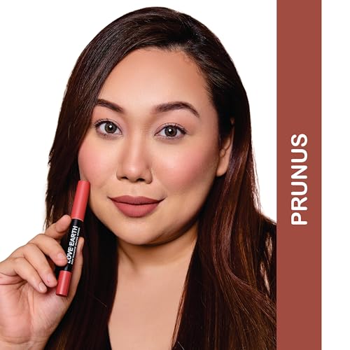 Image of Love Earth Non-Transfer Crayon Lipstick-Prunus | Lightweight & Longlasting, Smudge Proof, Transferproof, Matte | Up to 12 Hours Stay -3.5g