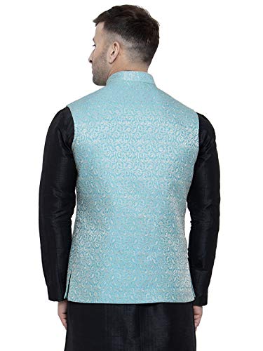 Image of Badoliya & Sons Men's Brocade Zari Nehru Jacket /Waist Coat