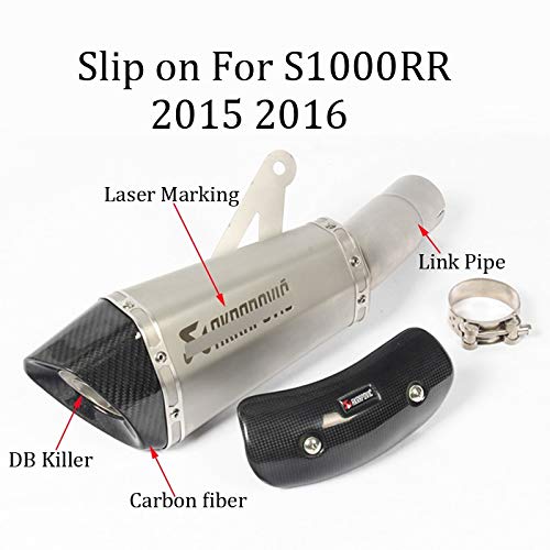 Fincos Slip on for BMW S1000RR Exhaust Motorcycle Akrapovic Laser Marking with Muffler DB Killer Hea