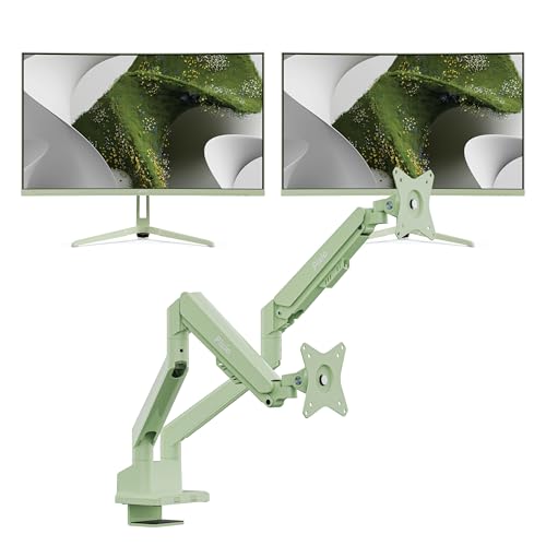 Image of Pixio Two PXC248WAVE Mint Green 24 inch 200Hz Refresh Rate FHD 1080p Resolution 1500R Curve Fast VA Panel 1ms GTG Response Time HDR Curved Gaming Monitor and PS1D Wave Mint Green Monitor Arm