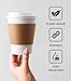 KTOB [50 pack 12 oz Compostable PLA Coffee Cups with Lids and Kraft Sleeves, Eco Friendly Disposable White Paper Cups Combo for Hot Beverage 3