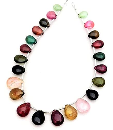 Multi tourmaline perles de forme poire LKBEADS pour créer vos colliers d'été bohème chic