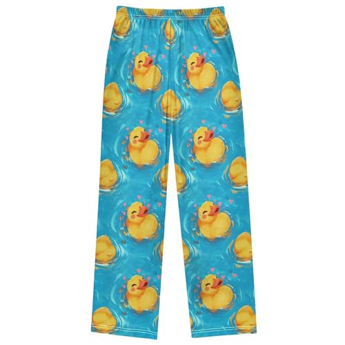 Boy's Pants Cute Duck in Water Jogger Pants Elastic Waist Long Bottoms Trousers with Pockets 6-14 Years 7