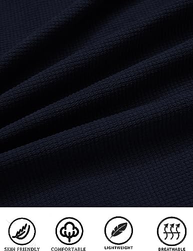 Image of COOFANDY Men's Waffle Button Down Shirts Casual Long Sleeve Shacket Jacket with Pockets