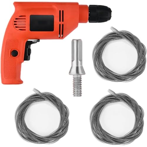 【2025新】電動パイプクリーナー ワイヤーパイプクリーナー パイプクリーナー lisBaby 排水溝 詰まり解消 排水溝クリーナー 女性でも気軽に使えます 家庭用 業務用 トイレ 洗面所 排水口 風呂場 スチールワイヤー3本付き 1m/1.5m/3.5m