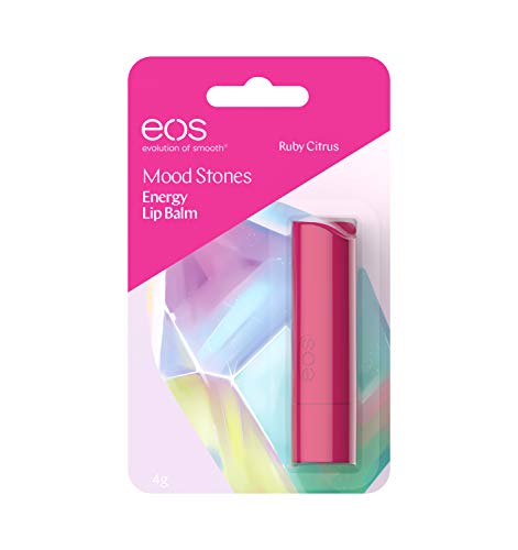 Preisvergleich Produktbild eos Mood Stone Ruby Citrus, feuchtigkeitsspendender Lip Balm, pflegender Lippenstift, natürliche Öle, mit Erdbeer- und Zitrus-Aromen, 4 g