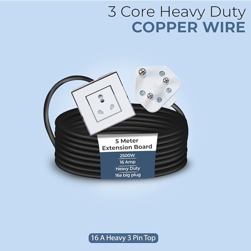 Image of Extension Board Heavy Duty Multi Socket 15A /16A /20A 240Volts (2500 Watts 16A Big Plug, 5 Meter)