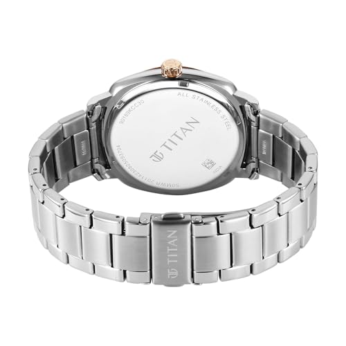 Image of Titan Classique Suave 2.0 Analog with Silver Dial Silver Stainless Steel Strap Watch for Men - 90189KM04