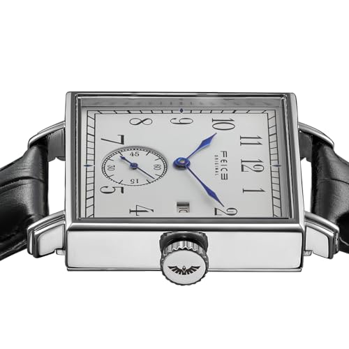 Image of FEICE FM311 YBH Men's Square Watch Minimalistic Automatic Mechanical Watch Waterproof Wristwatch with Sapphire Crystal Leather Straps for Women Unisex