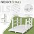 Outvita 5 ft Garden Wooden Bridge Arch Stained Finish with Safety Rails Outdoor Footbridge for Backyard Creek Farm, Decorative Pond Bridge