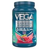 Vega All in One Nutrition - 20g Plant-Based Pea Protein, Berry, 20 Servings, Vitamins A & C, Probiotics, Greens, Vegan, Keto, Gluten Free, 850g (Packaging May Vary)