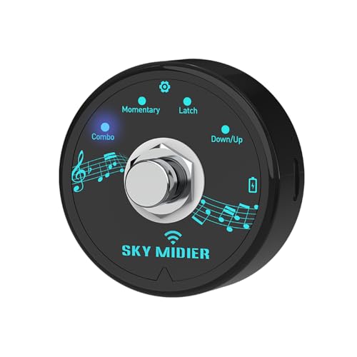 HUIOP Pedal de efecto MIDI BT Mini controlador MIDI Controlador