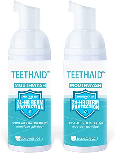 2 Bottle Teethaid Whitening Mouthwash, Calculus Removal, Teeth Whitening Mouthwash, Healing Mouth Ulcers, Eliminating Bad Breath, Preventing and Healing Caries