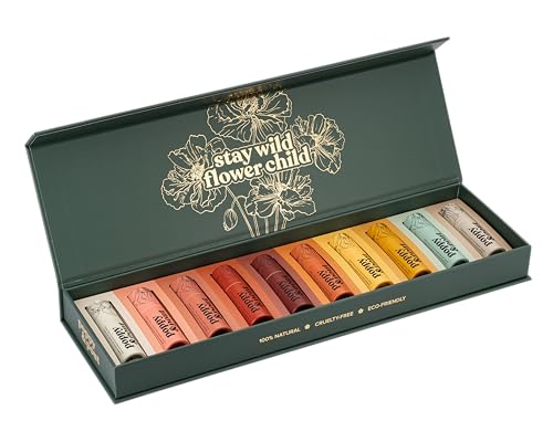 Jumbo Lip Balm Gift Set (10-Pack) | Poppy & Pout All Natural Lip Balms & Moisturizers |...