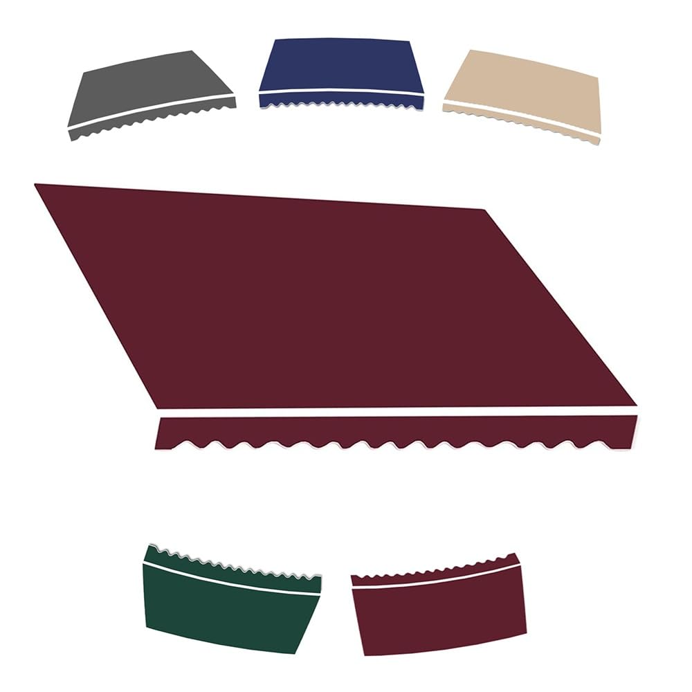 Telo di ricambio per patio retrattile da 2 m, resistente all'acqua, copertura solare blu per tende da 3 m, 3,7 m, 4 m, 4,6 m, 6,1 m (200 x 150 cm)