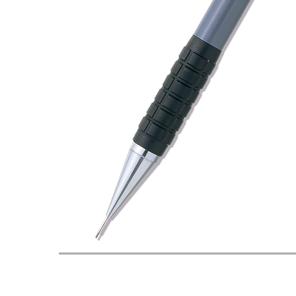 Pentel Hi-Graph Paquete de 12 lápices mecánicos 0.5 mm con Fixed Barrel 4 mm Gris Cuerpo