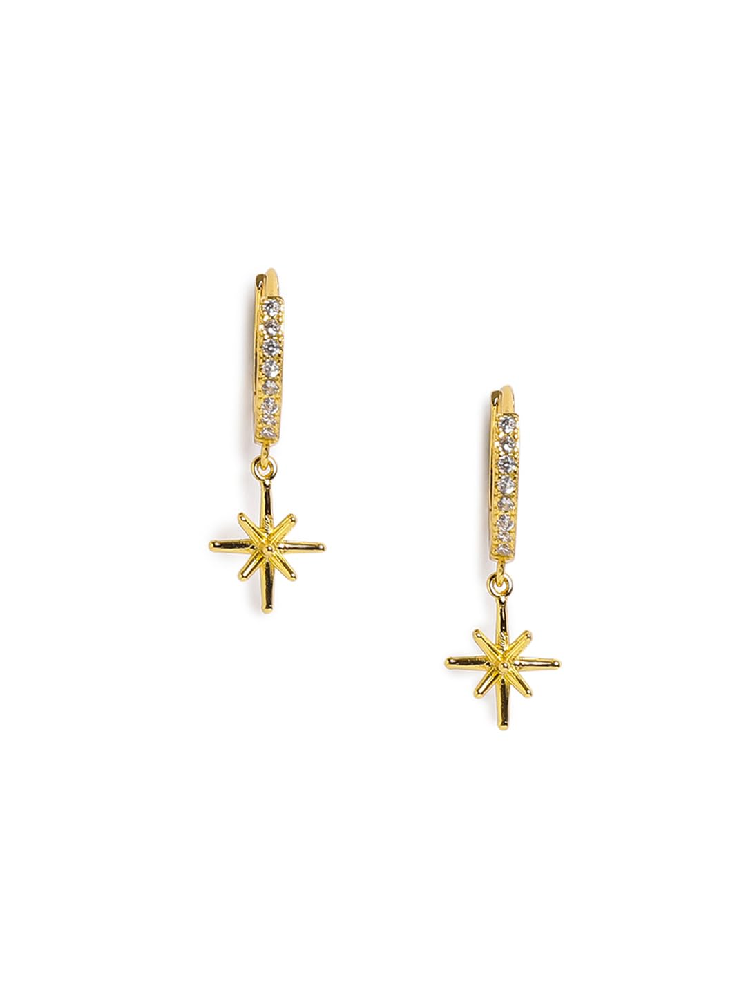 El Regalo Golden Star Zircon Huggie Hoop Earrings for Girls & Women (B0CVFMTRS7) Amazon Price History, Amazon Price Tracker