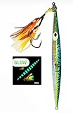 Man I Love Fishing Vertical Knife Jig 200g. Fast Slow Pitch Speed Jig Rigged with Assist Hooks. Heavy Duty Giant Fishing Yellowtail Amberjack Tuna Lure (Mack Daddy)