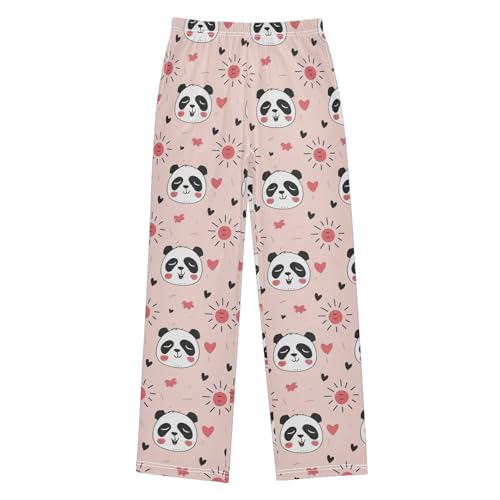 Pajama Bottoms, Kawaii Panda Face Pattern Sleeping Pant Lounge Wear Pajamas Long Pants Sleepwear Pjs