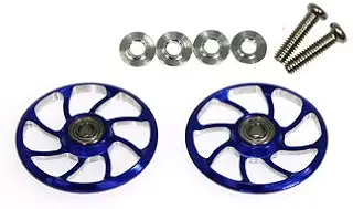 イーグル模型 ミニ四駆用 超軽量19mm ラウンド8スポークローラーホイルV2#MINI4-RW004-BL