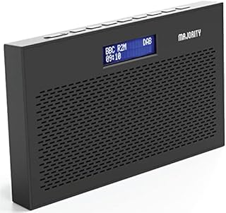 Majority DAB, DAB+ Digital and FM radio | Battery and Mains Powered Portable Radio with 15 Hours Playback and LED Display | Histon 2 Compact DAB Radio | Radio with Dual Alarm and 20 Preset | Black