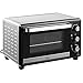 HOMCOM Mini four 1600 W 28 L - thermostat 230°C max - minuteur 60 min - 3 modes de cuisson - 4 accessoires inclus - acier inox. verre trempé gris métal noir
