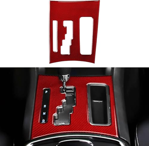 Image of Gear Shift Panel Decals for 2011-2014 Chrysler 300 / 300C / 300S / Limited /Base Accessories Carbon Fiber Interior Stickers