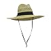 Men's Straw Outback Lifeguard Sun Hat with Wide Brim