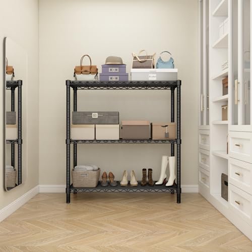 Image of ROOMTEC 3-Tier Wire Shelving Unit,40 inch W*16 inch D*36 inch H,Max Load 1200 lbs