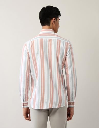 Image of Arrow Sports Men's Vertical Striped Slim Fit Shirt