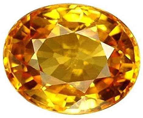 Saphir jaune de culture 6.00 carats pierre astrologique Pukhraj taille Small