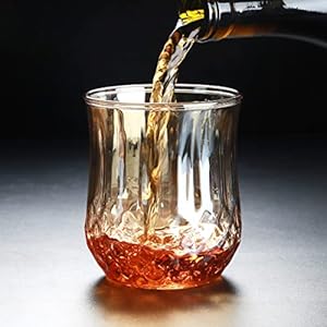 Old Fashioned Whiskey Glasses Set Of 4 1015oz Scotch Glasses Cocktail Drinkware Diamond Pattern 4 Coasters Iced Coffee Glasses Beer Glasses Cute Tumbler Cup Amber Color